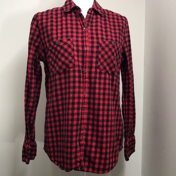 True Religion Tops - True Religion Buffalo Plaid button down shirt Med